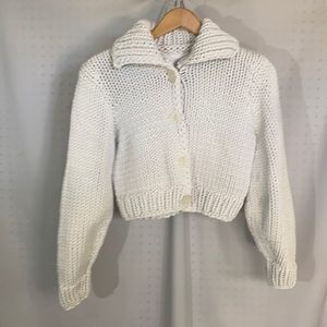 Maison Martin Margiela for H&M’s Loose knit cropped sweater. Size Small S.